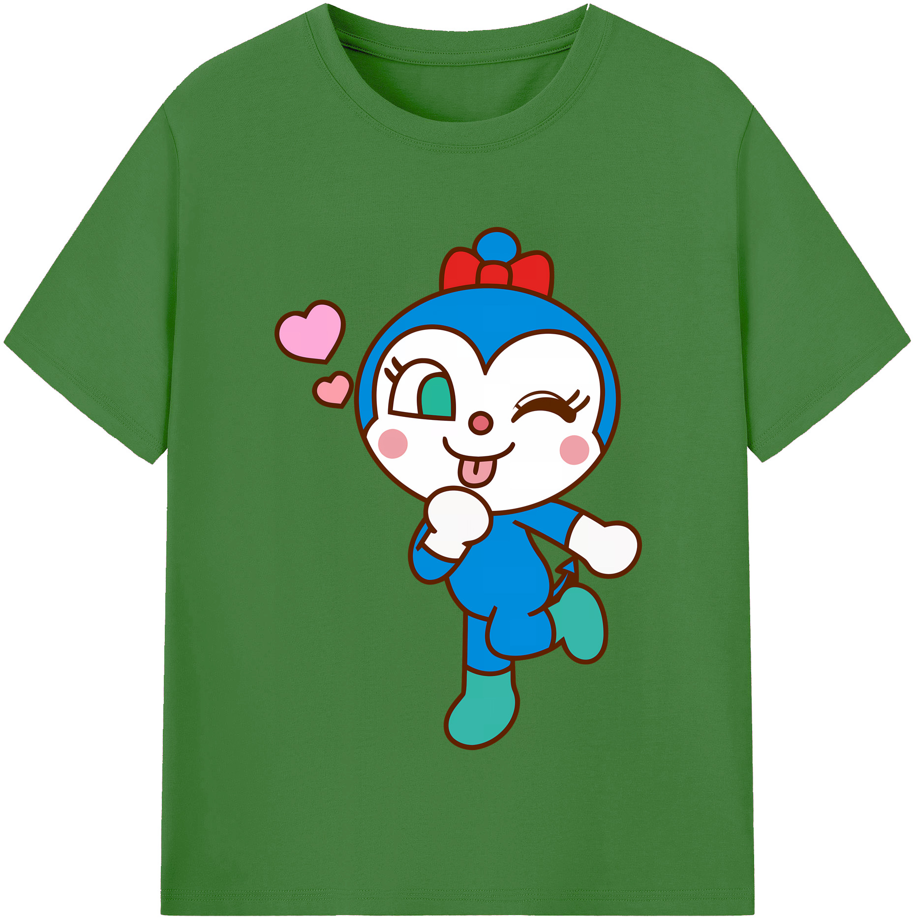 （画像用） アンパンマン Anpanman レディースカジュアルプリントTシャツ（綿100％）